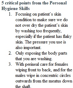Hygiene and Skin in class assignment